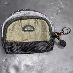 Samsonite Small Camera Pouch with two zipper pockets hook & loop wide belt loop